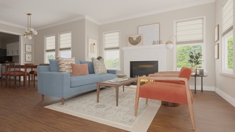 Eclectic, Vintage, Midcentury Modern Living Room by Havenly Interior Designer Roslyn