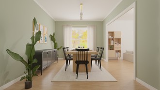 Bohemian, Midcentury Modern Dining Room by Havenly Interior Designer Ximena