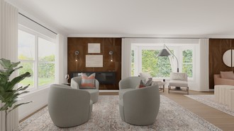 Transitional, Midcentury Modern Living Room by Havenly Interior Designer November