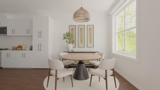 Bohemian, Coastal, Scandinavian Dining Room by Havenly Interior Designer Allison