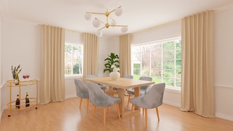 Glam, Classic Contemporary Dining Room by Havenly Interior Designer Sofia