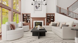 Transitional, Classic Contemporary Living Room by Havenly Interior Designer Andrea