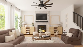 Contemporary, Farmhouse, Transitional Living Room by Havenly Interior Designer Lilia