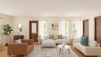 Midcentury Modern, Scandinavian Living Room by Havenly Interior Designer Jack