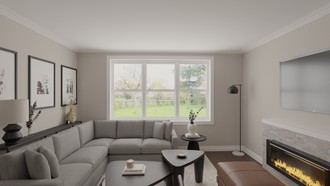 Transitional, Midcentury Modern Living Room by Havenly Interior Designer Daniela