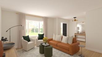 Transitional Living Room by Havenly Interior Designer Morgan