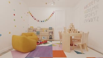 Contemporary, Bohemian, Organic Modern Playroom by Havenly Interior Designer Jacqueline