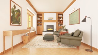Bohemian, Midcentury Modern Reading Room by Havenly Interior Designer Diego