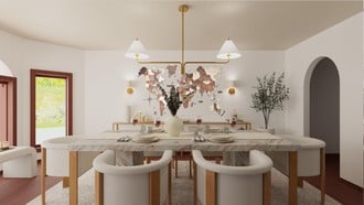 Transitional, Classic Contemporary Dining Room by Havenly Interior Designer Andrea