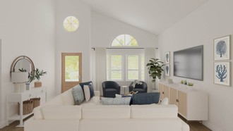Transitional Living Room by Havenly Interior Designer Tatiana