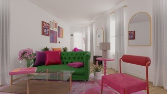 Modern, Eclectic, Glam Living Room by Havenly Interior Designer Angela
