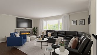 Midcentury Modern, Minimal Living Room by Havenly Interior Designer Katherin