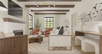 Modern, Organic Modern, Warm Transitional Living Room by Havenly Interior Designer Vye