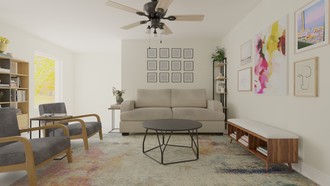 Classic, Transitional, Midcentury Modern, Preppy Living Room by Havenly Interior Designer Annaliese