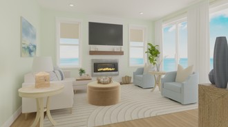 Coastal Living Room by Havenly Interior Designer Jennie