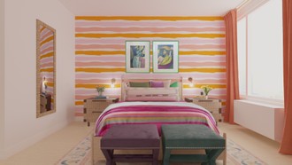 Eclectic, Bohemian, Global, Artful Eclectic Bedroom by Havenly Interior Designer Andrew