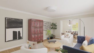 Bohemian Living Room by Havenly Interior Designer Maria