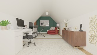 Modern, Glam, Transitional Office by Havenly Interior Designer Nicole