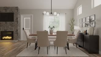 Farmhouse, Transitional Dining Room by Havenly Interior Designer Julieta