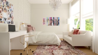 Contemporary, Eclectic, Transitional Bedroom by Havenly Interior Designer Gabriela