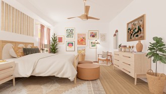 Bohemian, Midcentury Scandi Bedroom by Havenly Interior Designer Stefanny