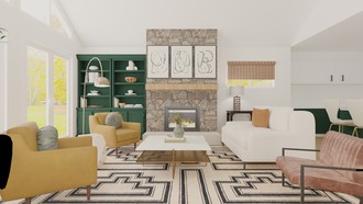 Eclectic, Midcentury Modern Living Room by Havenly Interior Designer Sharlene
