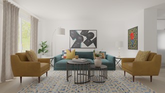 Modern, Eclectic Living Room by Havenly Interior Designer Rocio