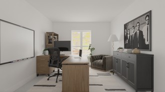 Transitional, Midcentury Modern, Organic Modern Office by Havenly Interior Designer Tara