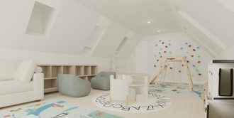 Contemporary Playroom by Havenly Interior Designer Sharlene
