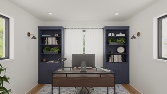 Classic, Transitional Office by Havenly Interior Designer Michael