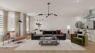 Modern, Midcentury Modern, Scandinavian Living Room by Havenly Interior Designer Rocio