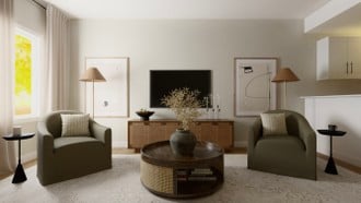 Classic, Transitional, Organic Modern, Warm Transitional Living Room by Havenly Interior Designer Grace