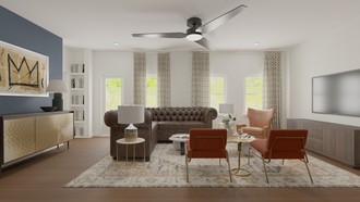 Eclectic, Transitional Living Room by Havenly Interior Designer Alix