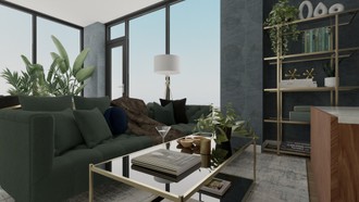 Modern, Glam, Midcentury Modern Living Room by Havenly Interior Designer Lauren