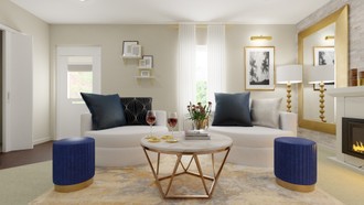 Contemporary, Glam, Contemporary Luxe Living Room by Havenly Interior Designer Rebekah