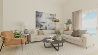 Modern, Contemporary Luxe Living Room by Havenly Interior Designer Haley
