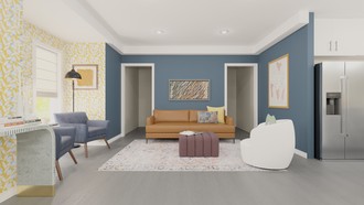 Modern, Eclectic, Bohemian Living Room by Havenly Interior Designer Rocio