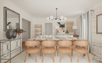 Midcentury Modern, Scandinavian, Midcentury Scandi Dining Room by Havenly Interior Designer Giovanna