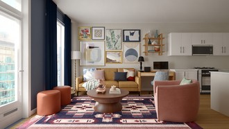 Eclectic, Midcentury Modern Living Room by Havenly Interior Designer Ivan
