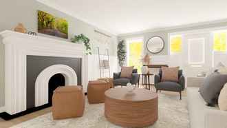 Contemporary Luxe, Warm Transitional Living Room by Havenly Interior Designer Nicole