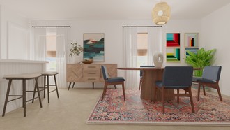 Eclectic, Bohemian, Midcentury Modern Dining Room by Havenly Interior Designer Lissette
