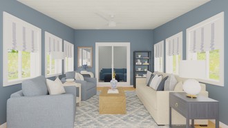 Classic, Coastal, Transitional Reading Room by Havenly Interior Designer Katie