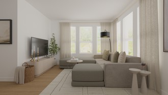 Inspired Modern, Contemporary Luxe, Organic Modern Living Room by Havenly Interior Designer Kryket