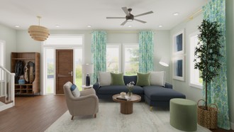 Modern, Transitional Living Room by Havenly Interior Designer Lubna