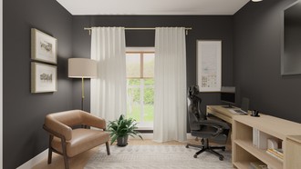 Warm Transitional Office by Havenly Interior Designer Andrea