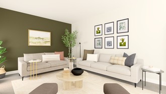 Transitional, Scandinavian Living Room by Havenly Interior Designer Mercedes