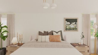 Warm Transitional Bedroom by Havenly Interior Designer Cody