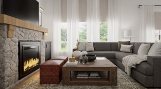 Transitional Living Room by Havenly Interior Designer Camila