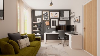 Transitional Office by Havenly Interior Designer Andrea