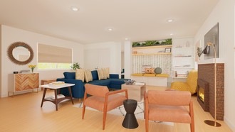 Bohemian, Midcentury Modern Living Room by Havenly Interior Designer Andrea